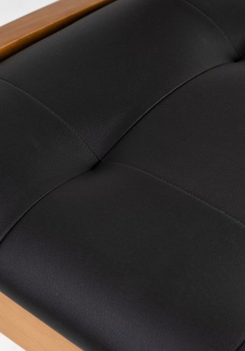 NORDVÄRK Mira spisebordsstol, m. armlen - sort og eikefarget tre