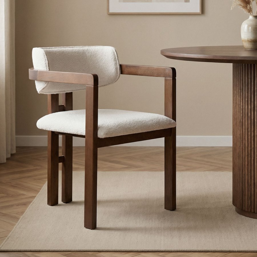 NORDV�RK TOSCANA - Vit, M�rk Valn�tsstol