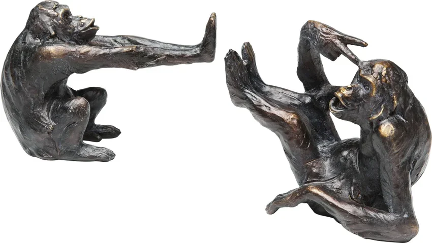 KARE DESIGN Monkey boksttte - svart polyresin (sett med 2)