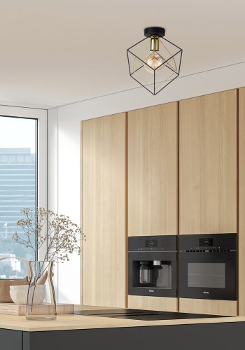 TK Alambre taklampe - gull og sort stl