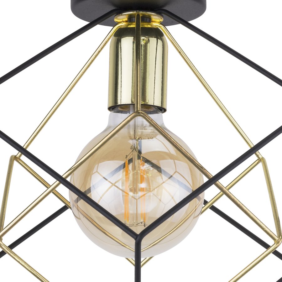 TK Alambre taklampe - gull og sort stl