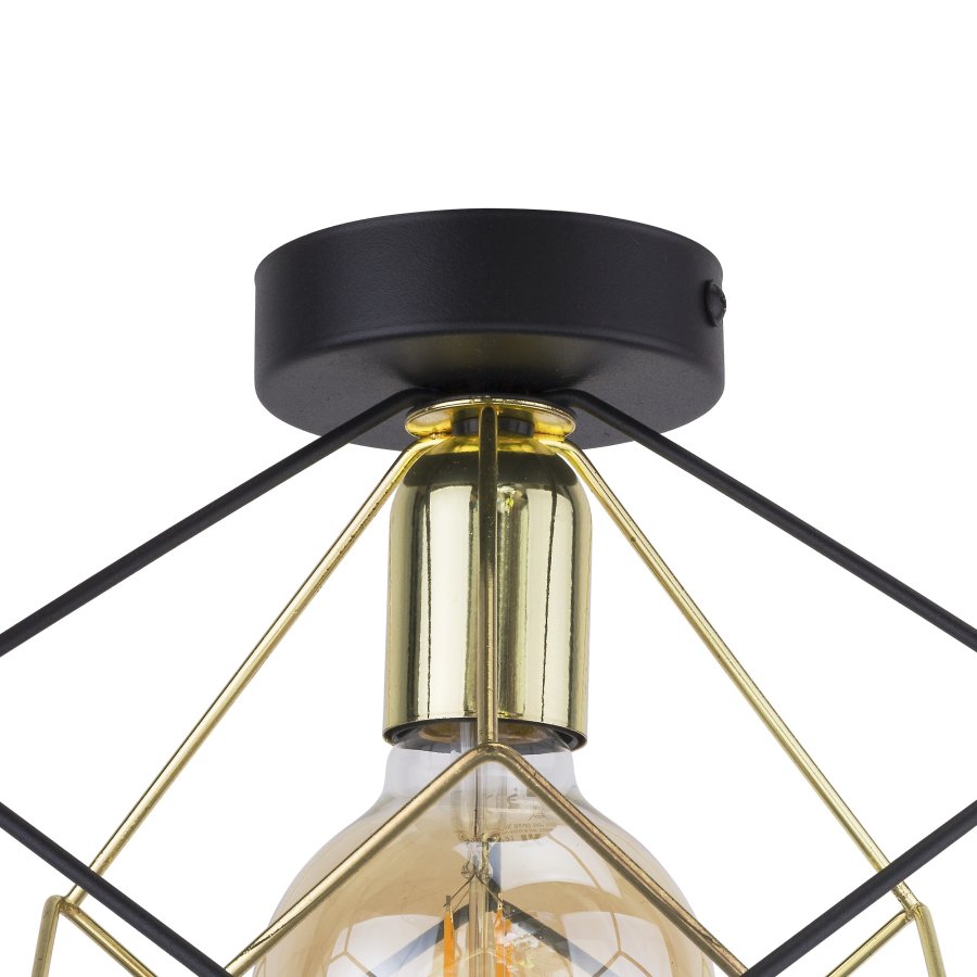 TK Alambre taklampe - gull og sort stl