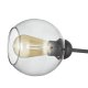 TK Fairy loftlampe, m. 4 skrme - glas og sort metal