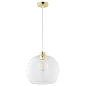 TK Cubus loftlampe - klar glas og sort metal