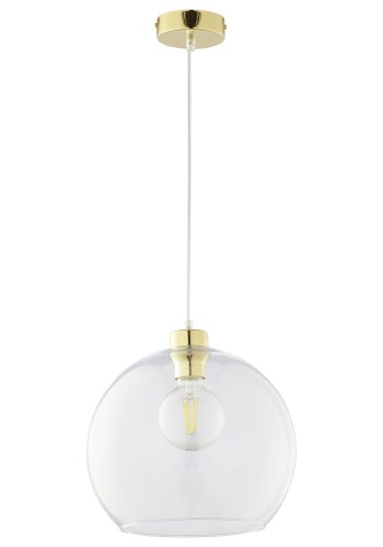 TK Cubus loftlampe - klar glas og sort metal