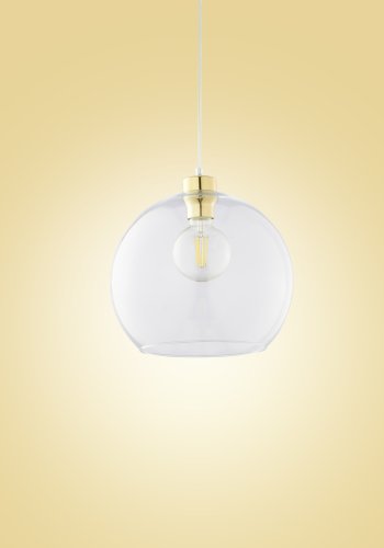 TK Cubus loftlampe - klar glas og sort metal