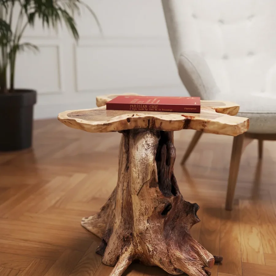 KARE DESIGN Tree sidebord - naturlig teak, unikt (50x50)