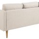 ACT NORDIC Milly 2-Sitzer-Sofa mit Chaiselongue, wendbar – beiger Stoff und Naturkautschukholz
