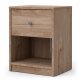 TVILUM May Nachttisch, mit 1 Fach und 1 Schublade - Naturfolie und Kunststoff (37,9x30,1)