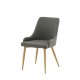 VENTURE DESIGN Plaza spisebordstol, m. armlener - mrk gr polyester og eik-look stl