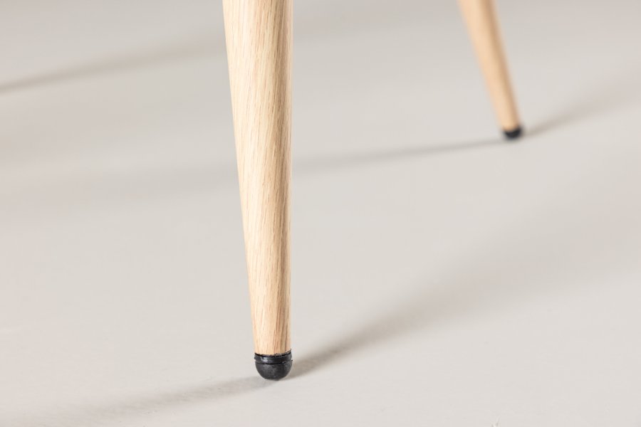 VENTURE DESIGN Comfort spisebordsstol, m. armln - lysegr polyester og trfarvet stl