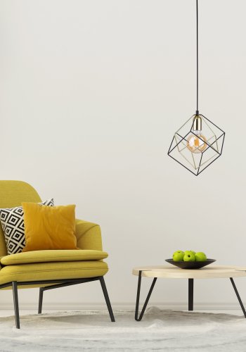 TK Alambre loftslampe - guld og sort stl