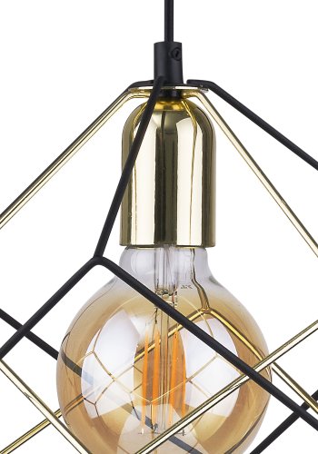 TK Alambre loftslampe - guld og sort stl