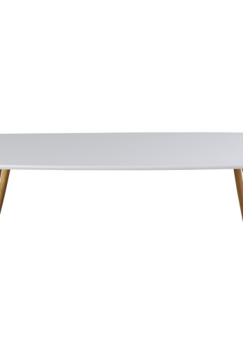 VENTURE DESIGN Plaza salongbord, rektangulrt - hvit MDF og naturlig stl (120x70)