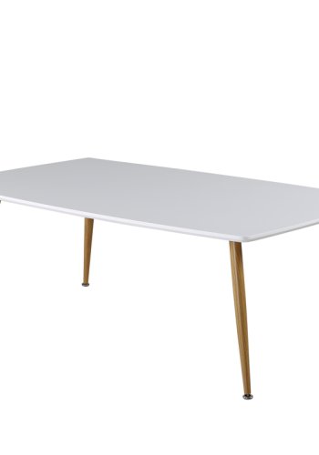 VENTURE DESIGN Plaza salongbord, rektangulrt - hvit MDF og naturlig stl (120x70)