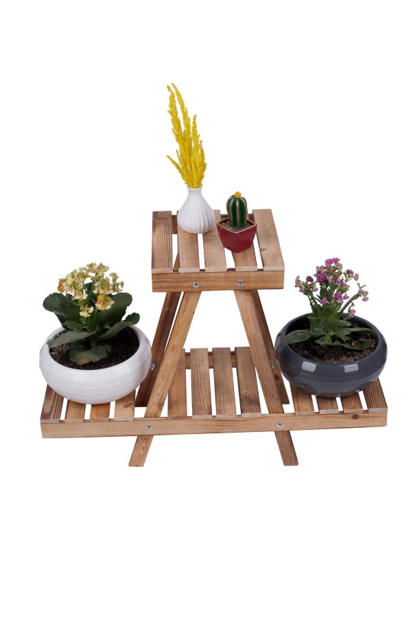 NORDVÄRK 212-N Jardiniere utendrs blomsterstativ - naturlig tre