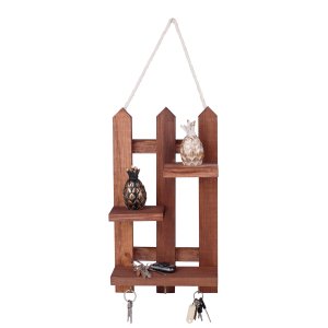 NORDVÄRK 213-Ka entréhylde m. kroge til ngler - valnddefarvet tr