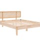 NORDVRK Izabelya v2 sengeramme, med hodegavl og lamellbunn - naturlig gran og tre (140x200)