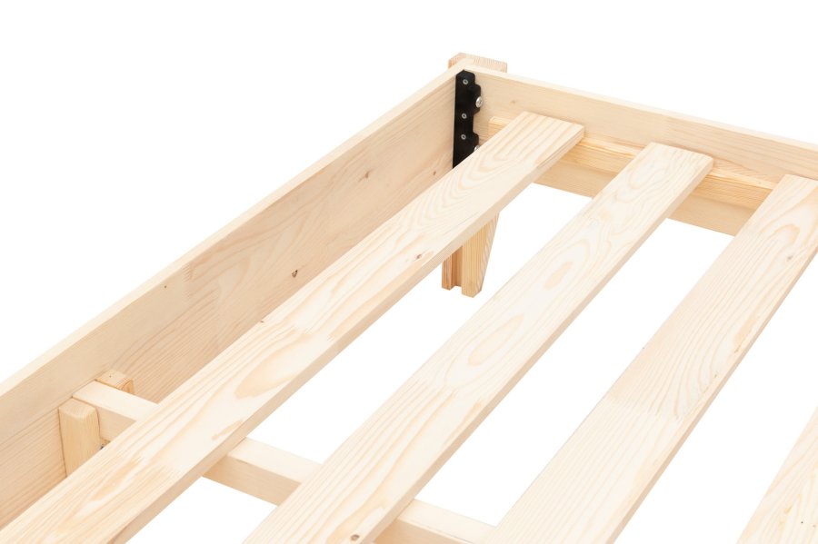 NORDVRK Galaksi 120 sengeramme, med ribbebunn - naturlig gran og furu (120x200)