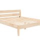 NORDVÄRK Venus 100 sengeramme, med hodegavl og ribbebunn - naturlig gran og furu (100x200)