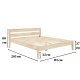 NORDVÄRK Venus 100 sengeramme, med hodegavl og ribbebunn - naturlig gran og furu (100x200)