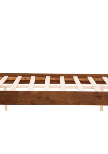 NORDVRK Galaksi 200 sengeramme, med lamellbunn - valnttfarget gran og furu (90x200)