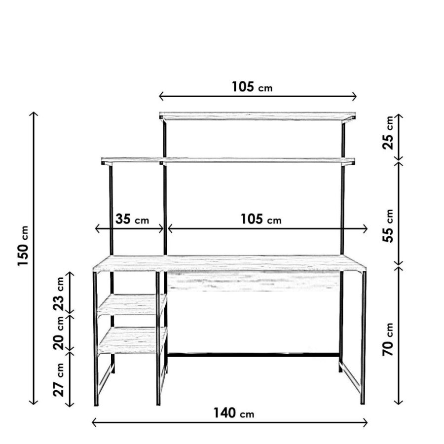 NORDVRK Bruges Study Desk, EgSort