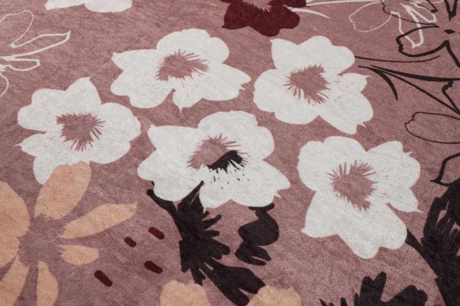 TEPPI Wall gulvtppe, m. mnster, rektangulr - multifarvet polyester (120x180)