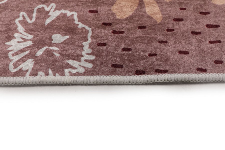 TEPPI Wall gulvtppe, m. mnster, rektangulr - multifarvet polyester (120x180)