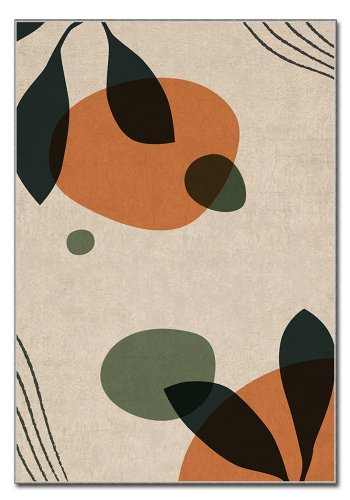 TEPPI ASR gulvtppe, m. mnster, rektangulr - multifarvet polyester (160x230)