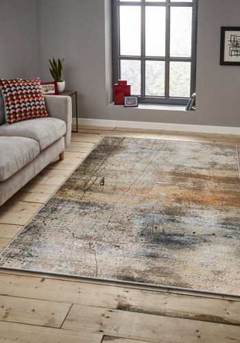 TEPPI ASR gulvtppe, m. mnster, rektangulr - multifarvet polyester (160x230)