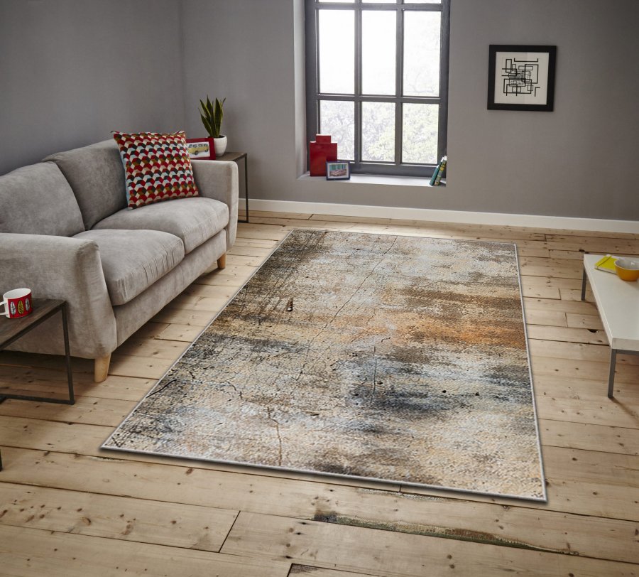 TEPPI ASR gulvtppe, m. mnster, rektangulr - multifarvet polyester (180x280)