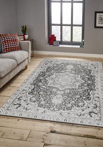 TEPPI ASR gulvtppe, m. mnster, rektangulr - multifarvet polyester (160x230)