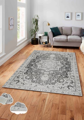 TEPPI ASR gulvtppe, m. mnster, rektangulr - multifarvet polyester (160x230)