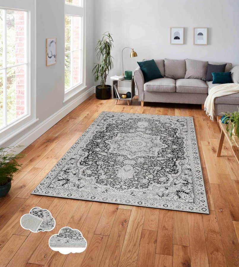 TEPPI ASR gulvtppe, m. mnster, rektangulr - multifarvet polyester (160x230)