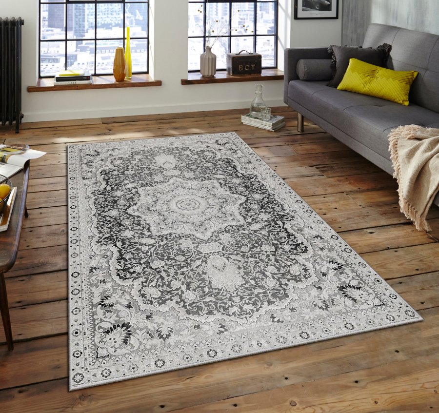 TEPPI ASR gulvtppe, m. mnster, rektangulr - multifarvet polyester (160x230)