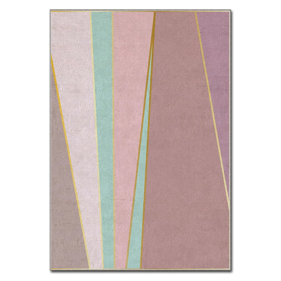 TEPPI ASR gulvtppe, m. mnster, rektangulr - multifarvet polyester (160x230)