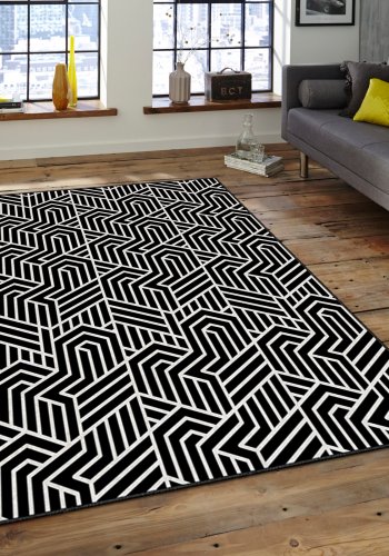 TEPPI ASR gulvtppe, m. mnster, rektangulr - multifarvet polyester (160x230)