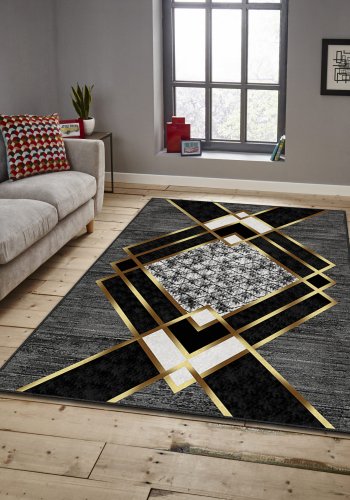 TEPPI ASR gulvtppe, m. mnster, rektangulr - multifarvet polyester (160x230)