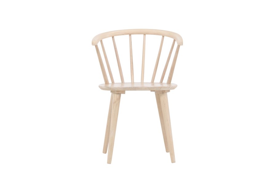 VENTURE DESIGN Bobby Esszimmerstuhl, mit Armlehnen  wei getnchtes Gummibaumholz