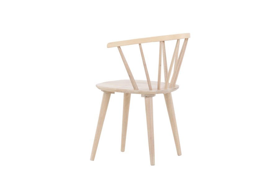 VENTURE DESIGN Bobby Esszimmerstuhl, mit Armlehnen  wei getnchtes Gummibaumholz