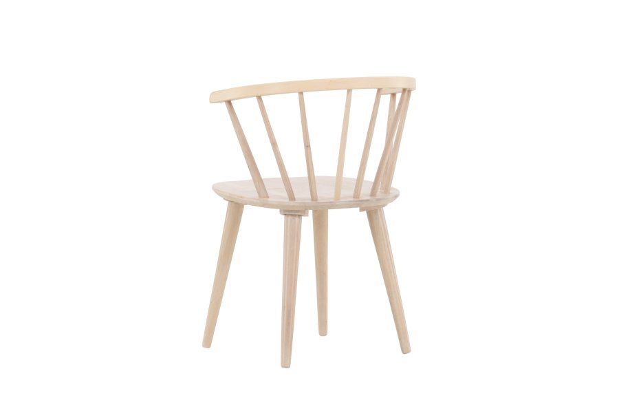 VENTURE DESIGN Bobby Esszimmerstuhl, mit Armlehnen  wei getnchtes Gummibaumholz