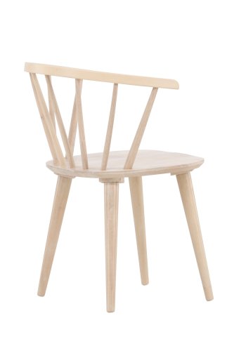 VENTURE DESIGN Bobby Esszimmerstuhl, mit Armlehnen  wei getnchtes Gummibaumholz