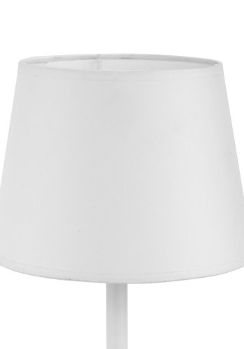 TK Maja bordlampe - hvitt stoff og hvitt metall