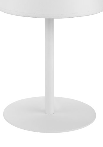 TK Maja bordlampe - hvitt stoff og hvitt metall