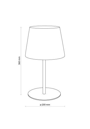 TK Maja bordlampe - sort stoff og sort metall