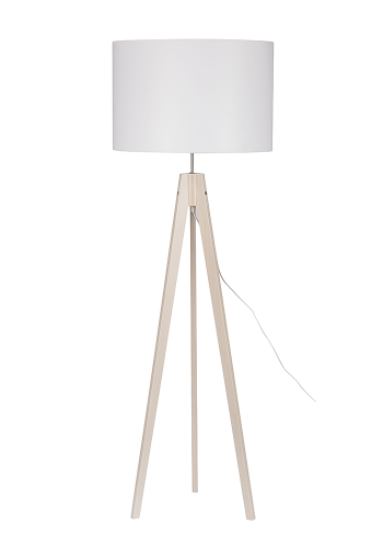  TK Dove barnelampe - hvitt stoff og naturlig tre