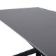 VENTURE DESIGN Piazza spisebord, rektangulrt - gr finer og svart stl (180x90)
