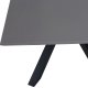 VENTURE DESIGN Piazza spisebord, rektangulrt - gr finer og svart stl (180x90)