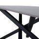 VENTURE DESIGN Piazza spisebord, rektangulrt - gr finer og svart stl (180x90)
